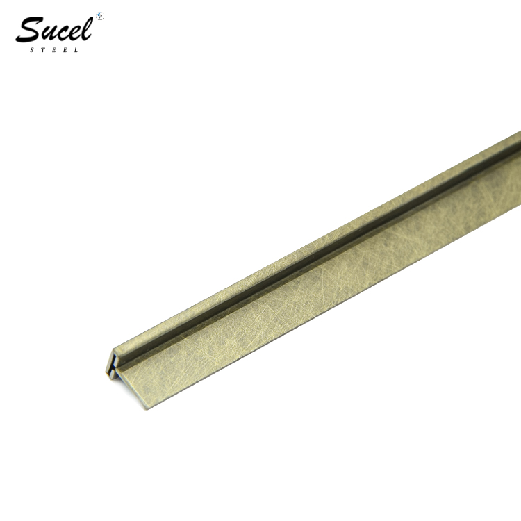 Foshan SUCEL 304 Hairline Copper Coated Antique Bronze Stainless Steel T Profile Tile Decor Trim For