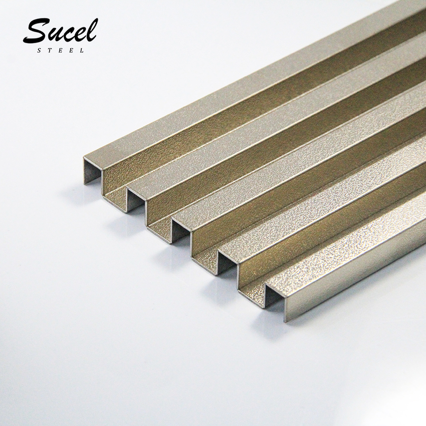 Sucelsteel Custom Decorative Stainless Steel Trim Channel Profile Shot Peening Great Wall Stainless Steel Board