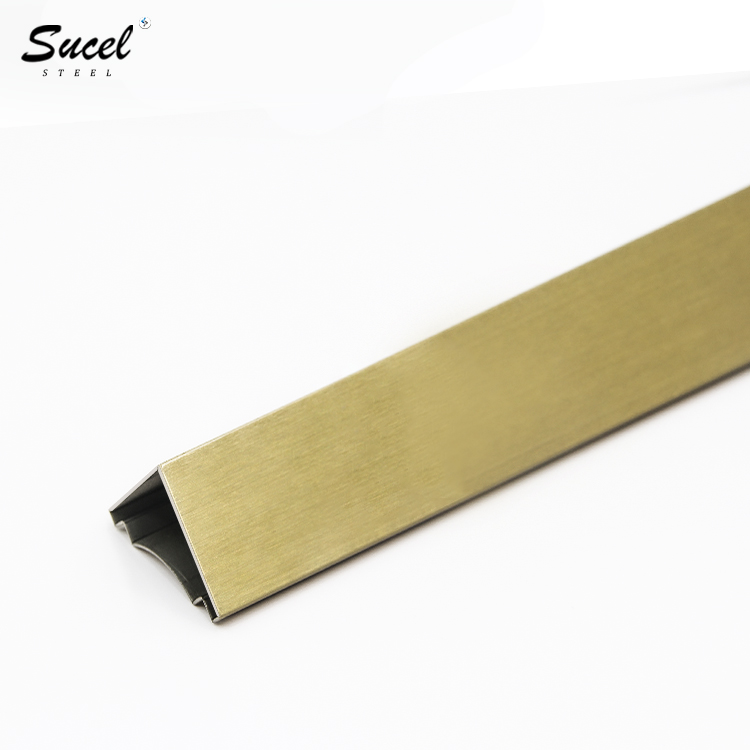 SC03 Gold Decorative Customized Special Stainless Steel Edge Trim Profile