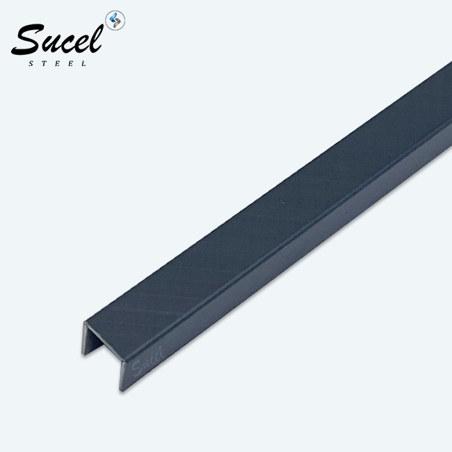 SUCEL 316L 316 Ceramic Corner Strips Tile Trim U Channel Profiles Etching Decorative Etched Stainless Steel U Trim