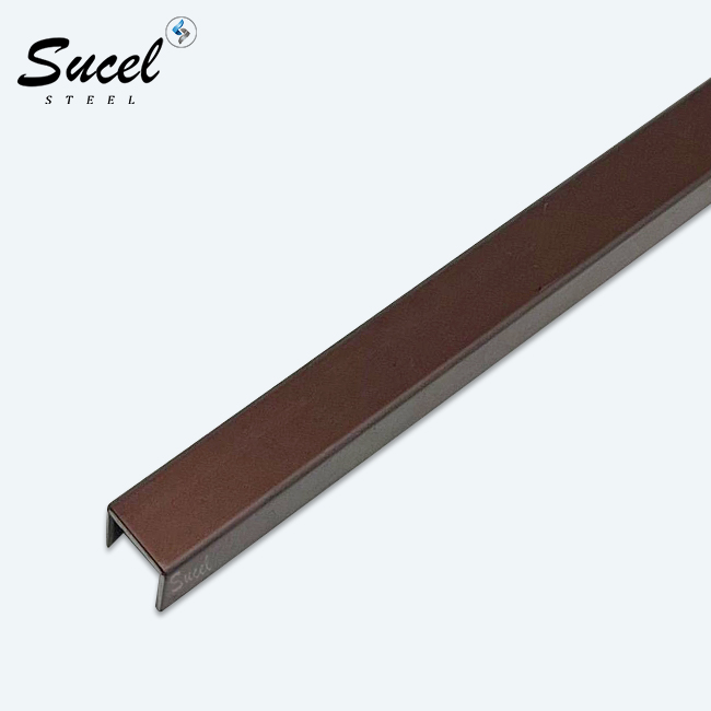 SUCEL SUS 304 U Trim Flooring Stainless Steel U Channel Bar Stainless Steel Trim Profile U